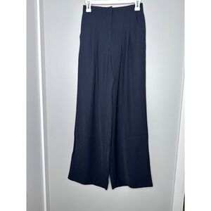 Skies Are Blue Navy Wide Leg Dress Pants Sz XS NWT Recycled‎ Fabric with Pockets